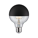 Lampe de miroir frontal globe DECO GLOBE G95 LED BLACK MATT DIM G95 clair E27 6,5W 600lm 2700K CRI >80 gradable