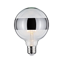 Globe de filament d'ampoule DECO GLOBE LED MIRROR-RING SILVER G125 clair E27 6,5W 640lm 2700K CRI >80 gradable