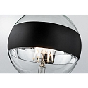 Paulmann Globe de filament d'ampoule DECO GLOBE LED MIRROR-RING BLACK MATT G125 clair E27 6,5W 640lm 2700K CRI >80 gradable
