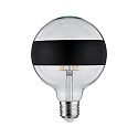 Paulmann Globe de filament d'ampoule DECO GLOBE LED MIRROR-RING BLACK MATT G125 clair E27 6,5W 640lm 2700K CRI >80 gradable
