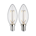 Ampoule � filament forme bougie FILAMENT C35 lot de 2, commutable E14 2,7W 250lm 2700K CRI >80 