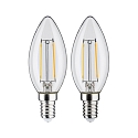 Paulmann Ampoule � filament forme bougie FILAMENT C35 lot de 2, commutable E14 2,7W 250lm 2700K CRI >80 
