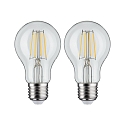 Paulmann Ampoule � filament forme standard FILAMENT A60 lot de 2, commutable E27 5W 470lm 2700K CRI >80 