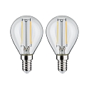 Paulmann Ampoule � filament forme de gouttes FILAMENT P45 lot de 2, commutable E14 2,7W 250lm 2700K CRI >80 