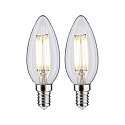 Ampoule à filament forme bougie lot de 2 E14 4,8W 470lm 4000K 360° CRI >80 