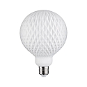 Paulmann Globe de filament d'ampoule GLOBE G125 WHITE LAMPION V1 rainur�, avec grille G125 terne E27 4,3W 400lm 3000K CRI >80 gradable
