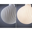 Paulmann Globe de filament d'ampoule GLOBE G125 WHITE LAMPION V2 rainur�, encastr� G125 terne E27 4,3W 400lm 3000K CRI >80 gradable