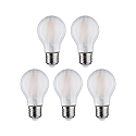 Paulmann Lampe LED forme poire lot de 5 E27 7W 806lm 2700K CRI 80-89