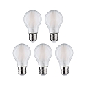 Paulmann Lampe LED forme poire lot de 5 E27 7W 806lm 4000K CRI 80-89