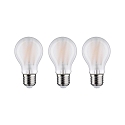 Paulmann Lampe LED forme poire lot de 3 E27 9W 1055lm 2700K CRI 80-89