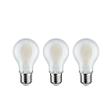 Paulmann Lampe LED forme poire lot de 3 E27 9W 1055lm 4000K CRI 80-89