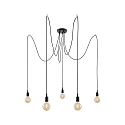Paulmann Luminaire à suspension NEORDIC KETIL 5 flammes E27 IP20, noir  gradable