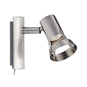 Spot TEJA � 1 flamme GU10, nickel satin� gradable
