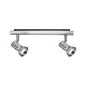 Spot TEJA � 2 flammes GU10, nickel satin� gradable
