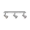 Spot TEJA 3 flammes GU10, nickel satin� gradable