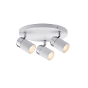 Paulmann Spot ZYLI 3 flammes, rond GU10 IP44, chrome, blanche gradable