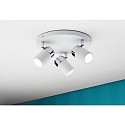 Paulmann Spot ZYLI 3 flammes, rond GU10 IP44, chrome, blanche gradable