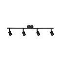 Spot CAROLINA 4 flammes GU10, noir mat gradable