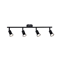 Paulmann Spot CAROLINA 4 flammes GU10, noir mat gradable