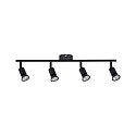 Paulmann Spot CAROLINA 4 flammes GU10, noir mat gradable