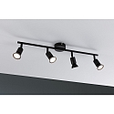 Paulmann Spot CAROLINA 4 flammes GU10, noir mat gradable