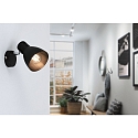 Paulmann Spot DAVY � 1 flamme E27, chrome, noir mat gradable