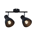 Paulmann Spot DAVY � 2 flammes E27, chrome, noir mat gradable