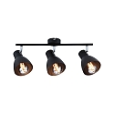 Paulmann Spot DAVY 3 flammes E27, chrome, noir mat gradable