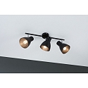 Paulmann Spot DAVY 3 flammes E27, chrome, noir mat gradable