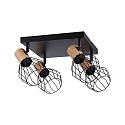 Spot LANKA 4 flammes E14, noir  gradable