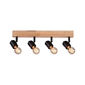 Paulmann spot ARVID 4 flames E27, black dimmable