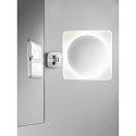 Paulmann Miroir avec �clairage BELA LED 3 fois, avec interrupteur, avec bras articul�, avec prise de courant, r�glable IP44, chrome
