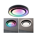 Paulmann wall and ceiling luminaire RAINBOW DYNAMIC small, tunable white, RGB IP20, black, white dimmable
