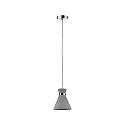 Paulmann Luminaire à suspension VERVE à 1 flamme E27 IP44, chrome, gris gradable