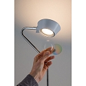 Paulmann Paulmann LED Floor lamp Ramos 13W white matt/chrome with foot dimmer