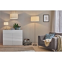 Paulmann Paulmann Tessa Floor lamp creme/brushed iron E27 max. 60W
