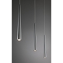 Luminaire à suspension GUTTA LED 3 flammes, langue