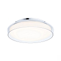 Applique et plafonnier LUENA IP44, chrome, mat 