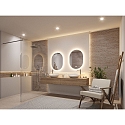 Paulmann Miroir avec �clairage MIRRA 60 X 80CM ovale, CCT Switch, avec variateur tactile, avec fonction chauffante IP44