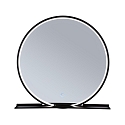 Paulmann Miroir avec �clairage MIRO � 50CM rond, avec carde, Tunable White, avec tablette IP44, noir mat 