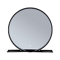 Paulmann Miroir avec �clairage MIRO � 50CM rond, avec carde, Tunable White, avec tablette IP44, noir mat 