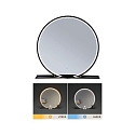 Paulmann Miroir avec �clairage MIRO � 50CM rond, avec carde, Tunable White, avec tablette IP44, noir mat 