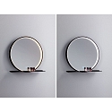 Paulmann Miroir avec �clairage MIRO � 50CM rond, avec carde, Tunable White, avec tablette IP44, noir mat 