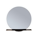 Miroir avec �clairage MIRO � 50CM rond, sans cadre, Tunable White, avec tablette IP44, noir mat 