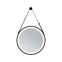 Miroir avec �clairage MIRO � 40CM rond, Tunable White, avec kit de suspension IP44, noir mat 