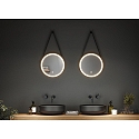 Paulmann mirror with lighting MIRO � 40CM round, tunable white, with suspension kit IP44, black matt 
