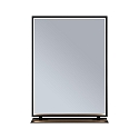 Miroir avec �clairage MIRO 45 X 60CM angulaire, Tunable White, avec tablette IP44, noir mat 