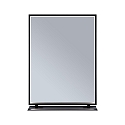 Paulmann Miroir avec �clairage MIRO 45 X 60CM angulaire, Tunable White, avec tablette IP44, noir mat 
