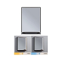 Paulmann Miroir avec �clairage MIRO 45 X 60CM angulaire, Tunable White, avec tablette IP44, noir mat 