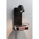 Paulmann reading lamp MALENA with USB connection GU10 IP20, black 